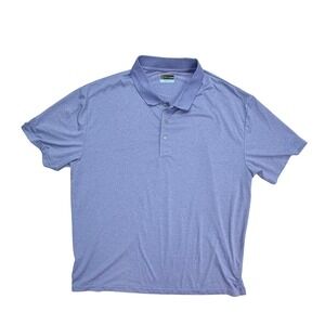 PGA Tour Polo Shirt Men 3X Blue Short Sleeve Heathered Golf Performance Athletic